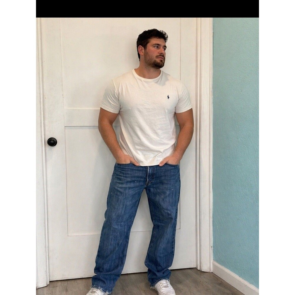 Men’s Polo Ralph Lauren Jeans White Label Vintage Light Blue Wash 40x32 41381